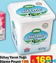 SÜTAŞ YARIM YAĞLI SÜZME PEYNİR 1 KG